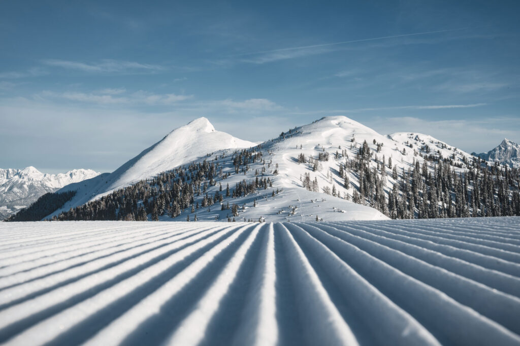 Perfekt Präperierte Skipiste In Zauchensee